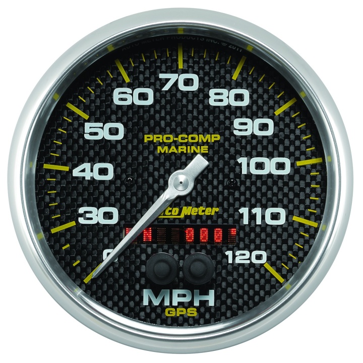 atm200646-40 Hastighetsmätare 127mm 120MPH GPS-styrd MARINE CARBON FIBER