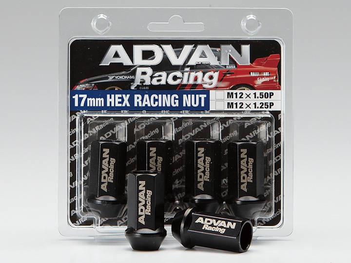 avnV0263 Advan Hjulmuttrar 12X1,25 (Svart) - 4 Pack