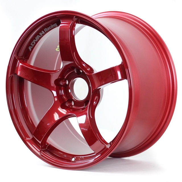 avnYAD8H45MCRR Advan TC4 18x8,5 +45 5-112 Candy Racing Red Fälg & Ring