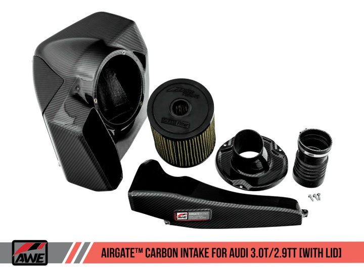 awe2660-15032 Audi B9 3.0T / 2.9TT S-FLO Kolfiber Luftfilterkit AWE Tuning