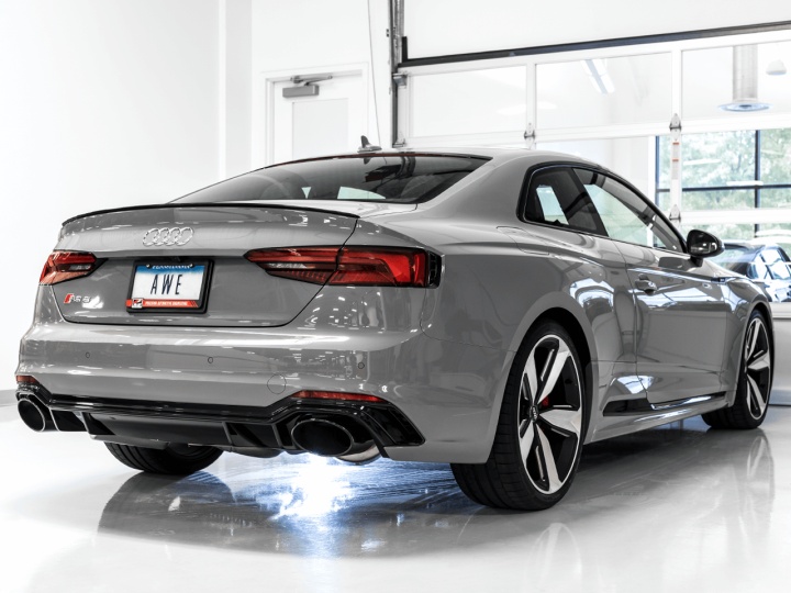 awe3015-33108 Audi RS5 B9 Coupe & Sportback 2.9TT Catback Avgassystem Track / Touring Non-Resonated AWE Tuning (Touring Edition (Ljuddämpat), Coupé)