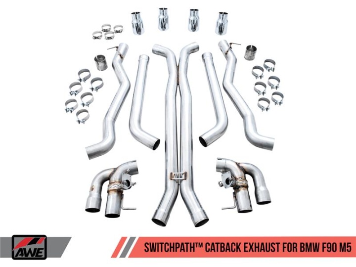 awe3025-43066 BMW M5 F90 18-19 SwitchPath Catback Avgassystem AWE Tuning