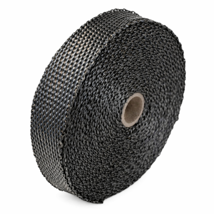 Avgasbandage Titanium Twill Svart 25mm x 15m Bahnmeister