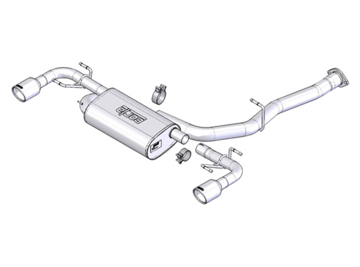 bor1014015 Mazda RX-8 2003-2009 Cat-Back Avgassystem EC-Type Approved Borla