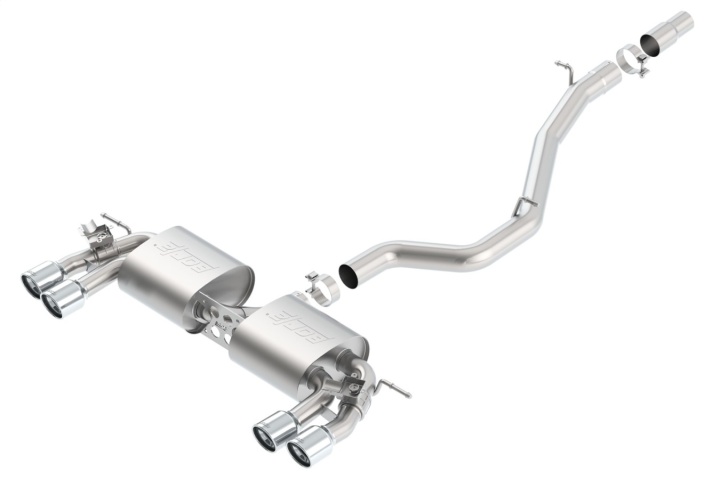 bor140643 2015-2017 Volkswagen Golf R MK7 2.0L 4 Cyl. Turbo Cat-Back Avgassystem S-Type Borla