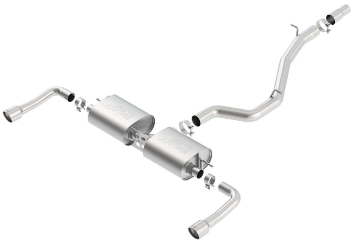 bor140682 2014-2019 Audi A3 2.0l Turbo Quattro Cat-Back Avgassystem S-Type Borla