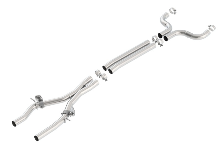 bor60610 2016-2021 Chevrolet Camaro SS 6.2L X-Pipe med Midpipes Borla