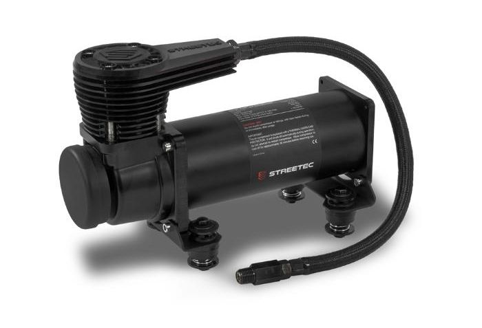 STREETEC comp2 EVO Svart Kompressor i gruppen Universalt / Chassi / Luftfjädring / Lösa delar för luftfjädring / Kompressorer för luftfjädring hos DDESIGN AB (comp2_black)