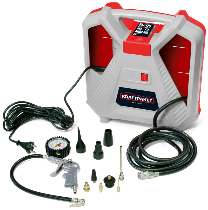 Portabel Luftkompressor 230v 1100W Dino Kraftpaket i gruppen Universala produkter / Motorsportprodukter / Verktyg & Tillbehör / Verktyg & Garagetillbehör hos DDESIGN Scandinavia AB (dk-119000220641)