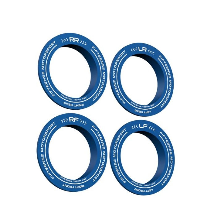 fft52-RSRRING-BLUE-CD-SET Fifteen52 Holeshot RSR Centerringar Blå (Set med 4st)
