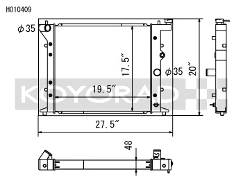 koyH010409 Toyota Chaser JZX90 / Mark II/ Cresta 92-96 Aluminium Kylare Koyorad