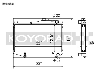 koyHH010681 Toyota Corolla GT-S AE86 84-87 Aluminium Kylare Koyorad