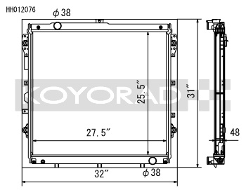 koyHH012076 Toyota Tundra 07-20 Aluminium Kylare Koyorad