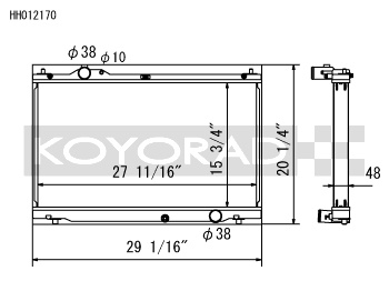 koyHH012170 Lexus IS-F 08-11 Aluminium Kylare Koyorad