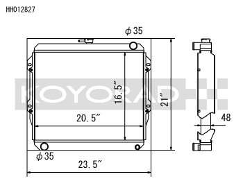 koyHH012827 Toyota Pickup 84-95 Aluminium Kylare Koyorad