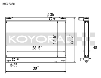 koyHH022360 Nissan GT-R 09-19 Aluminium Kylare Koyorad