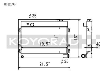 koyHH022598 Datsun 510 68-73 Aluminium Kylare Koyorad