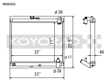 koyHH060642 Mazda RX-7 86-88 Aluminium Kylare Koyorad