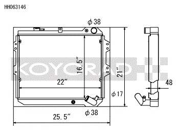 koyHH063146 Mazda RX-7 83-85 Aluminium Kylare Koyorad