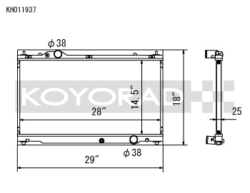 koyKH011937 Lexus IS250 / IS350 06-13 Aluminium Kylare Koyorad