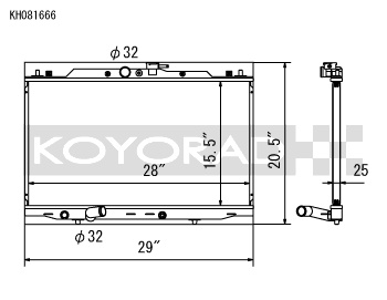 Acura TSX 04-08 Aluminium Kylare Koyorad