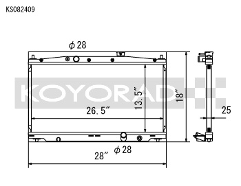 koyKS082409 Honda Fit/CR-Z 09-16 Aluminium Kylare Koyorad