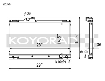 koyV2356 Lexus IS300 01-05 Aluminium Kylare Koyorad