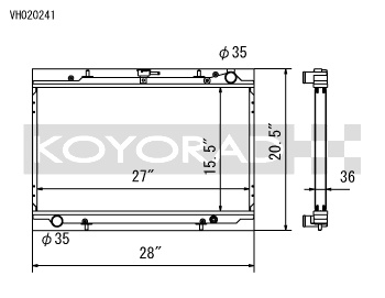 koyVH020241 Nissan 300ZX NA 90-96 Aluminium Kylare Koyorad