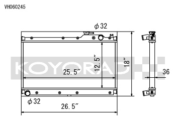 koyVH060245 Mazda MX-5 Miata 89-97 NA Aluminium Kylare Koyorad