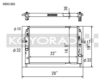 koyVH061885 Mazda MX-5 Miata 06-15 NC Aluminium Kylare Koyorad