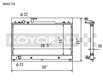koyVH062779 Mazda Mazdaspeed6 06-08 Aluminium Kylare Koyorad