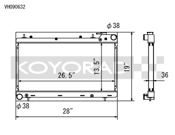 koyVH090632 Subaru Impreza 93-98 Aluminium Kylare Koyorad