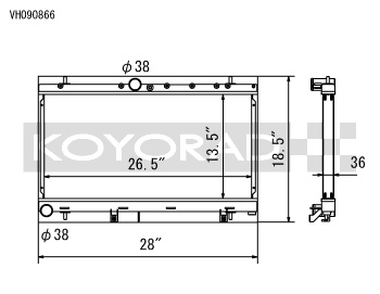 koyVH090866 Subaru Impreza WRX 02-02 Aluminium Kylare Koyorad