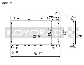 koyVH091163 Subaru Impreza 99-01 Aluminium Kylare Koyorad