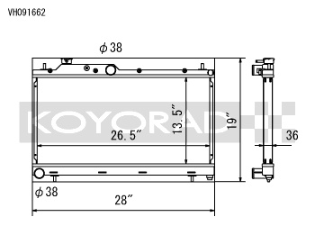 koyVH091662 Subaru WRX/STI 08+ Aluminium Kylare Koyorad