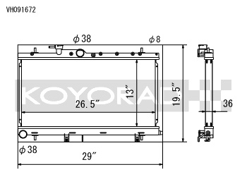 koyVH091672 Subaru Impreza WRX & STI 03-07 Aluminium Kylare Koyorad