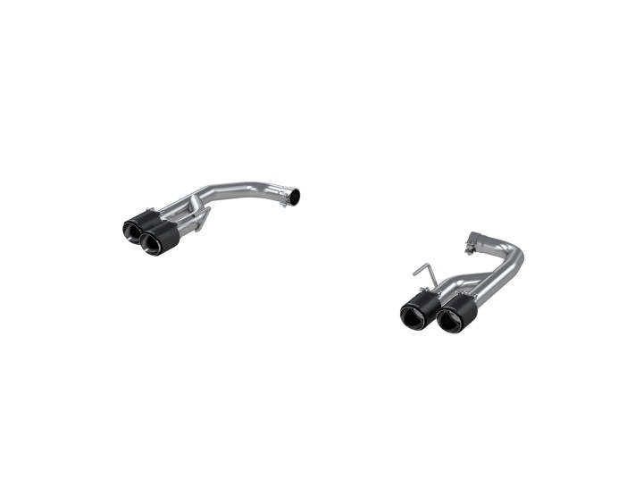 mbrp-S72113CF 18-21 Ford Mustang GT 5.0L T304 SS 2.5i Axle-Back Dubbla Utblås Bak Med Quad CF Tips MBRP