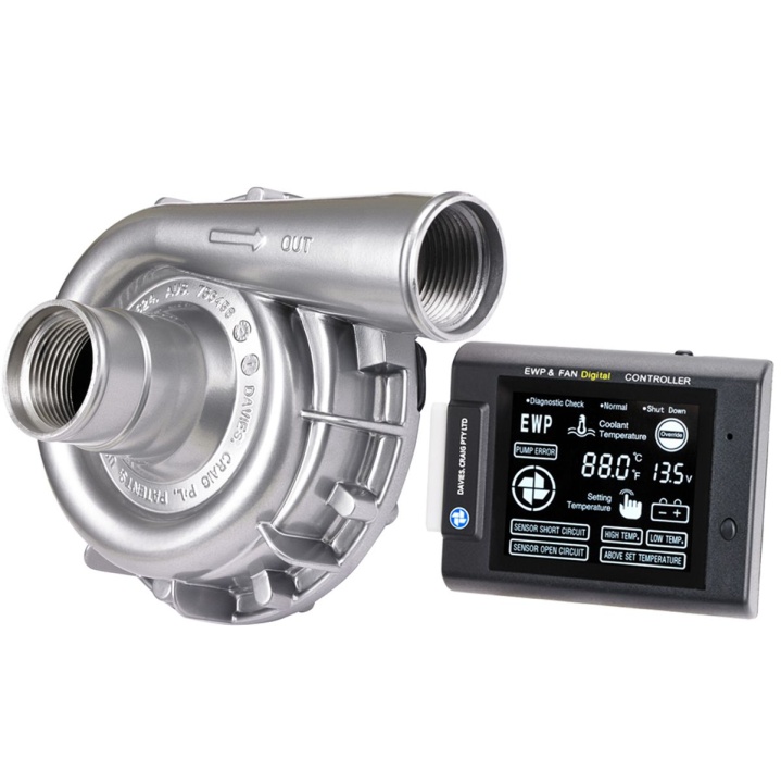 t7d8950 EWP115 12v Vattenpump & Digital Kontroll Alloy 8950