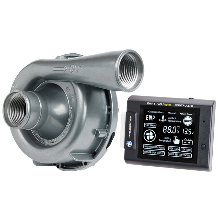 t7d8970 EWP150 12v Vattenpump & Digital Kontroll Alloy 8970