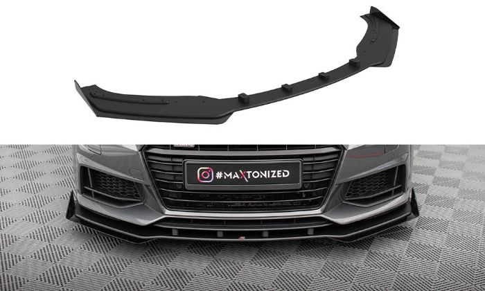 Audi TT S / S-Line 8S 2014-2018 Street Pro Frontläpp / Frontsplitter med Splitters Maxton Design i gruppen Bilmodeller / Audi / TT (8J) 2006-2014 & TT (8S) 2014+ / Styling / Frontspoiler hos DDESIGN AB (v-AUTT3SLINECNCFD1BFSF1G)