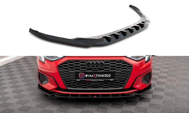 var-AU-A3-8Y-FD1T Audi A3 8Y 2020+ Frontsplitter V.1 Maxton Design 