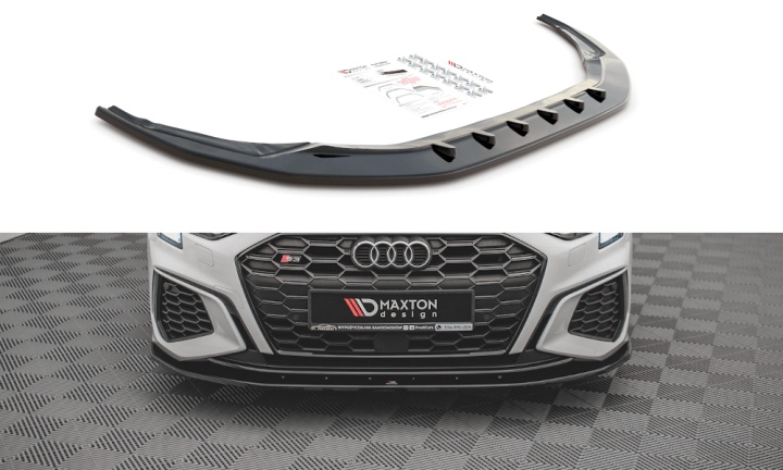 var-AU-A3-8Y-SLINE-FD1T Audi S3 / A3 S-Line 2020+ Frontsplitter V.1 Maxton Design 