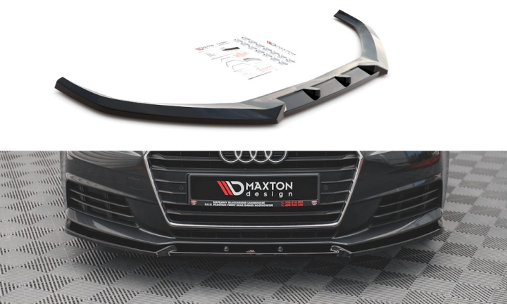 var-AU-A4-B9-FD1T Audi A4 B9 2015-2019 Frontsplitter V.1 Maxton Design 