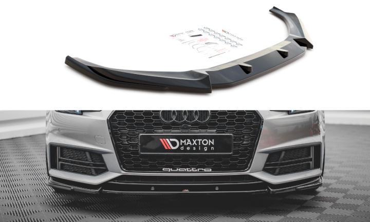 var-AU-A4-B9-SLINE-FD3T Audi S4 / A4 B9 S-Line 2015-2019 Frontsplitter V.3 Maxton Design 