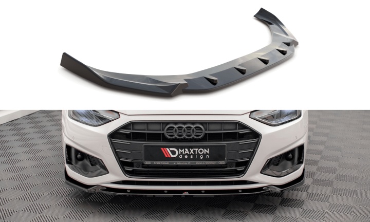 var-AU-A4-B9F-FD1T Audi A4 B9 Facelift 2019+ Frontsplitter V.1 Maxton Design 