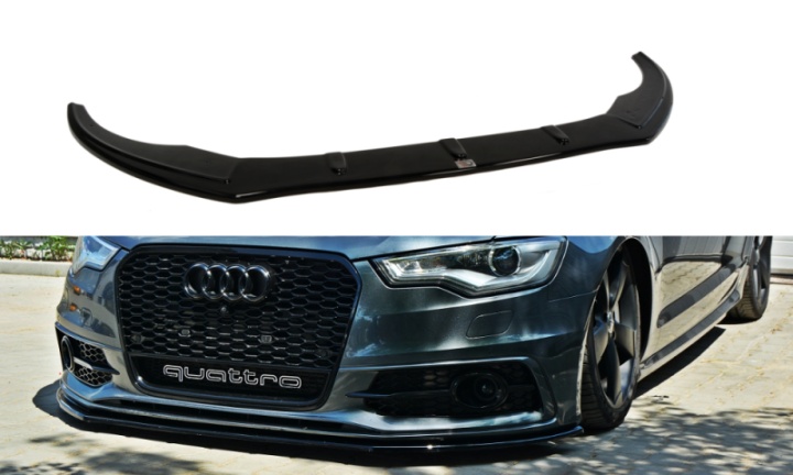 var-AU-A6-C7-SLINE-FD1 Audi S6 / A6 S-Line C7 2011-2014 Frontsplitter V.1 Maxton Design 