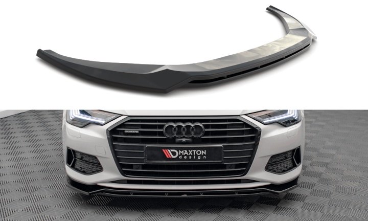 var-AU-A6-C8-FD3T-FD3RT Audi A6 C8 2019+ Frontsplitter V.3 Maxton Design 