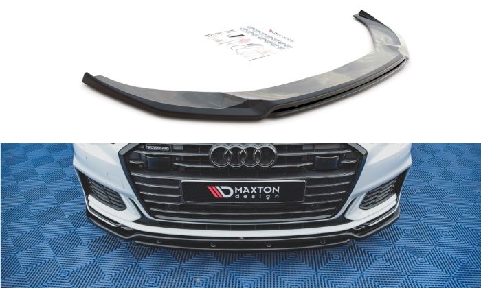 var-AU-A6-C8-SLINE-FD1T-F Audi S6 / A6 S-Line C8 2019+ Frontsplitter V.3 Maxton Design 