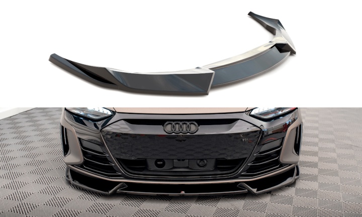 var-AU-ETRON-1-RS-FD1T Audi e-Tron GT / RS GT 2021+ Frontsplitter V.1 Maxton Design 