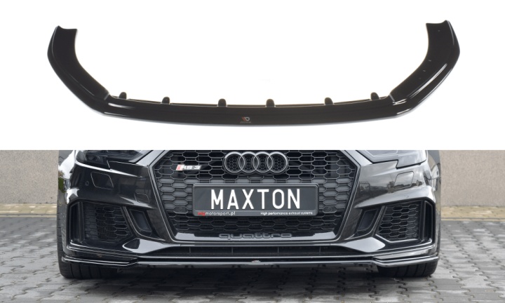 var-AU-RS3-8VF-FD2T Audi RS3 8V 2017-2020 Frontsplitter V.2 Sportback Maxton Design 